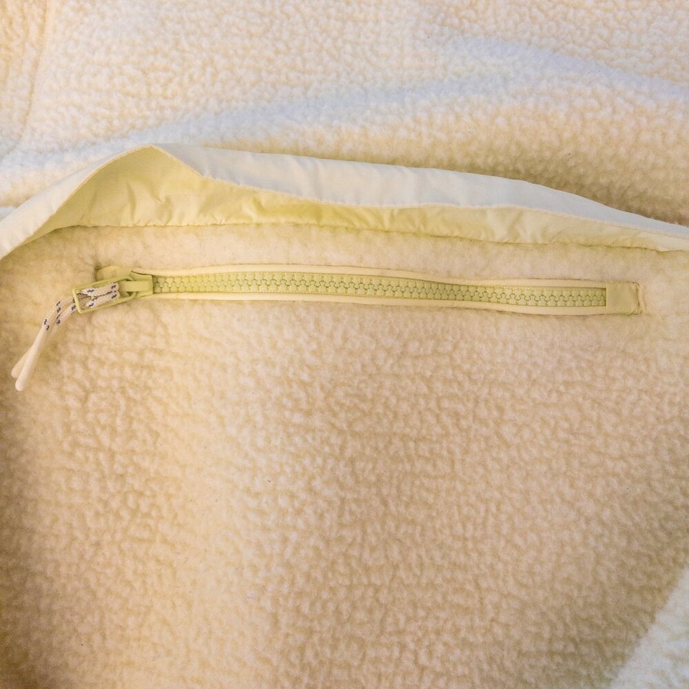 Women's Yellow Fleece Sweater - Picture 4 of 5